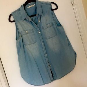 Vanilla Star Denim Button Tank
